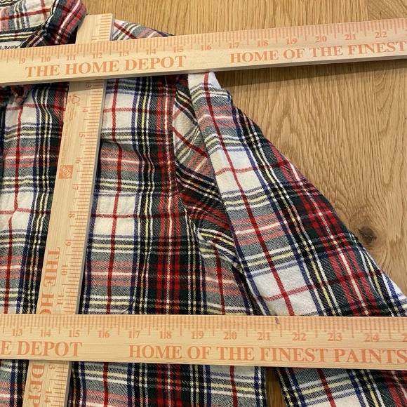 LL Bean Womens Shirt Large Petite Green Plaid Flannel Cozy Cabincore Cottagecore - Picture 4 of 7